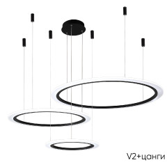 Подвесная люстра Crystal Lux MANZANA SP67W LED BLACK