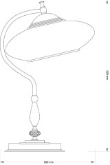 Настольная лампа Kutek San Marino Shade SAN-LN-1(P)CR