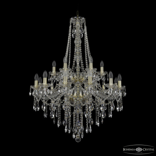 Подвесная люстра Bohemia Ivele Crystal 1415/12+6/300/h-112/2d G