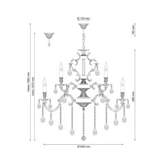 Подвесная люстра Lucia Tucci Ashanti 1250.18 Clear