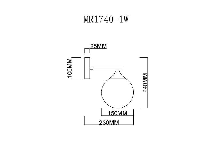Бра MyFar Fisher MR1740-1W