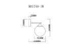 Бра MyFar Fisher MR1740-1W