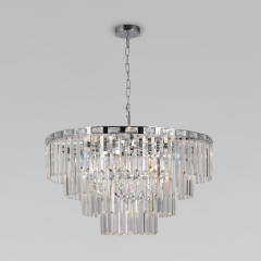 Подвесная люстра Eurosvet Elegante 10130/10 хром/прозрачный хрусталь Strotskis Smart a060641