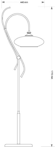 Торшер Kutek San Marino Shade SAN-LS-1(Z)CR