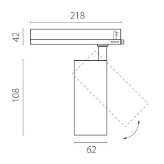 Трековый трехфазный светильник Quattro LED с управлением TRIAC Lightstar Alta Base A5137TRIAC