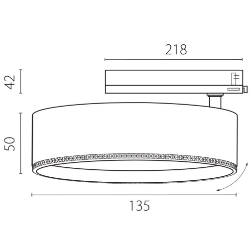 Трековый трехфазный светильник Quattro LED с управлением TRIAC Lightstar Alta Pro A5736TRIAC