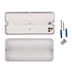 Светильник пылевлагозащищенный Uniel ULW-K25B 6W/4000K/EMG IP65 WHITE UL-00013352
