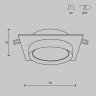 Встраиваемый светильник Maytoni Technical Hoop DL086-GX53-SQ-B