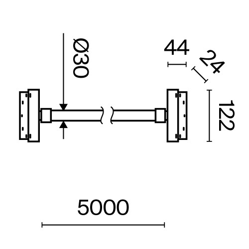 Трековый подвесной светильник Maytoni Tau TR101-2-100W3K-B