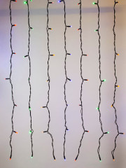 Уличная светодиодная гирлянда Uniel занавес (UL-00003937) разноцветный ULD-C2030-240/TBK Multi IP67