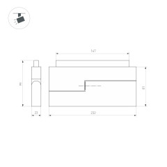Трековый светильник Arlight Mag-Orient-Laser-Fold-S230-12W Warm3000 034642(1)