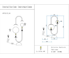 Настольная лампа Kink Light Алана 07712-T,20(01)