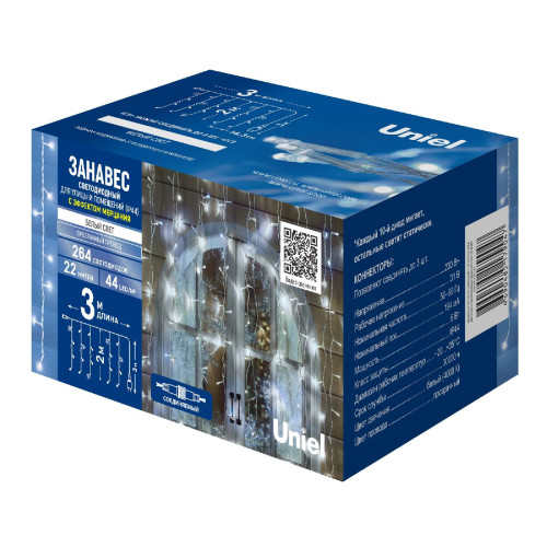 Уличная гирлянда Uniel ULD-C3020-264/TTK WHITE IP44 UL-00010918