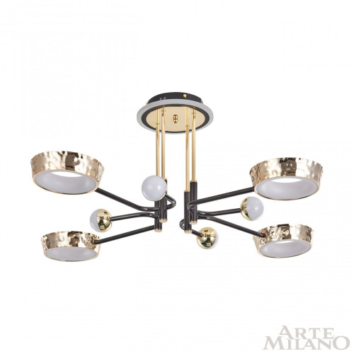 Потолочная люстра Arte Milano Ferrara 273210/8 BK/GD