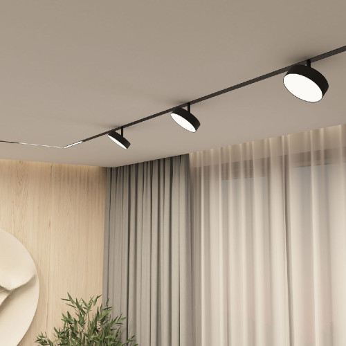 Трековый однофазный светильник Denkirs Smart Linear DK8070-BK