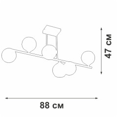 Потолочная люстра Vitaluce V2046-1/6PL