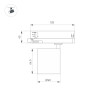 Трековый трехфазный светильник Arlight LGD-DYKE-4TR-R60-8W Warm3000 (WH, 38 deg, 230V) 052272