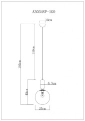 Подвесной светильник ARTE Lamp A3034SP-1GO