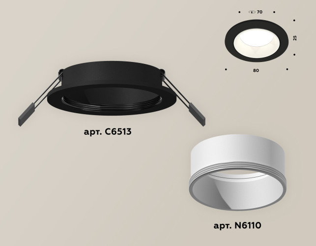 Встраиваемый светильник Ambrella Light Techno XC6513001 (C6513, N6110)