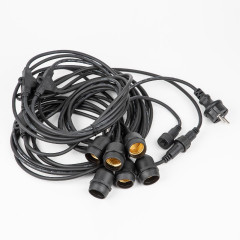 Гирлянда для освещения теплиц Uniel UDL-K230 6/E27/5M IP54 BLACK BELT-LIGHT GREENHOUSE UL-00010925