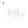 Шинопровод Arlight LGD-2TR-TRACK-F-1000-BK-M (C) 038672