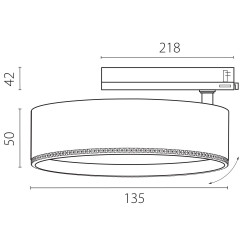 Трековый трехфазный светильник Quattro LED с управлением TRIAC Lightstar Alta Pro A5737TRIAC