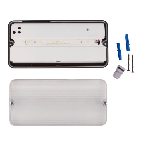 Светильник пылевлагозащищенный Uniel ULW-K25A 6W/4000K IP65 BLACK UL-00013351