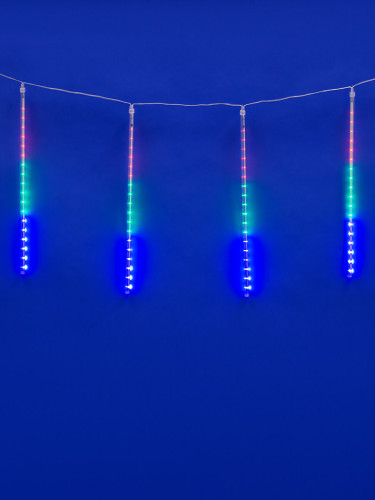 Уличная светодиодная гирлянда (11122) Uniel занавес Падающие звезды 220V разноцветный ULD-E2405-240/DTK MULTI IP44 METEOR