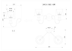 Настенный светильник KM0837W-2 chrome