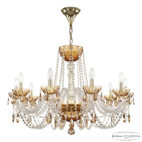 Подвесная люстра Bohemia Ivele Crystal 5402/10/300 G Amber/M-1H K721