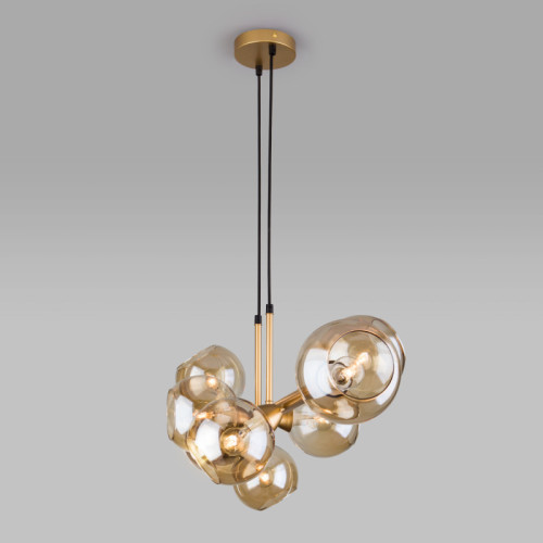 Подвесная люстра Eurosvet 70113/8 янтарный Smart a047076