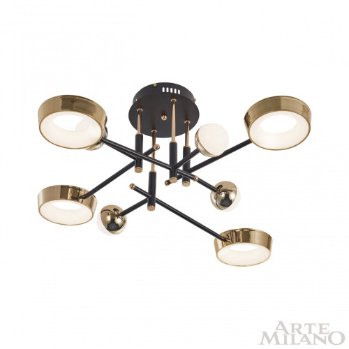 Потолочный светильник Arte Milano Ferrara 273299/8 BK/GD