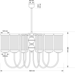 Подвесная люстра Kutek Olzano OLZ-ZW-6(P)