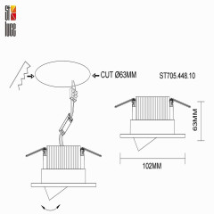 Встраиваемый светильник ST Luce ST705 ST705.448.10