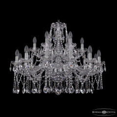Подвесная люстра Bohemia Ivele Crystal 1413/12+6/300/2d Ni