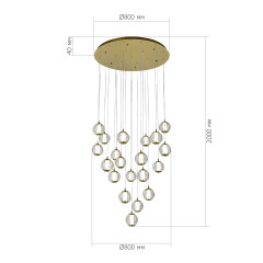 Каскадная люстра ST Luce Helmi SL6520.303.20