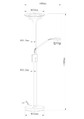 Торшер Arte Lamp Duetto A4329PN-2PB
