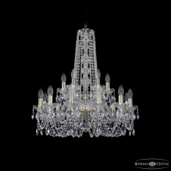 Подвесная люстра Bohemia Ivele Crystal 1402/12+6/240/h-75 G