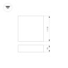 Накладной светильник Arlight SP-Quadro-S120x120-13W Warm3000 034775