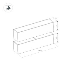 Трековый светильник Arlight Mag-Flat-Fold-25-S1004-30W Day4000 034243