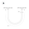 Трековый магнитный светильник Arlight MAG-ORIENT-TUBE-ELASTIC-R25-L5000-70W Day4000 (BK, 360 deg, 48V, DALI) 044340