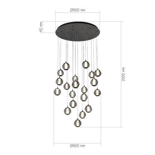 Каскадная люстра ST Luce Helmi SL6520.403.20