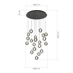 Каскадная люстра ST Luce Helmi SL6520.403.20
