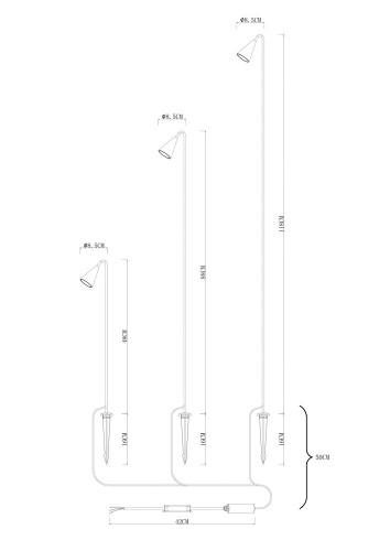 Ландшафтный светильник Arte Lamp Muliphein A1084PA-3BK