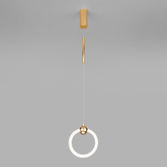 Подвесной светодиодный светильник Eurosvet Rim 90165/1 золото