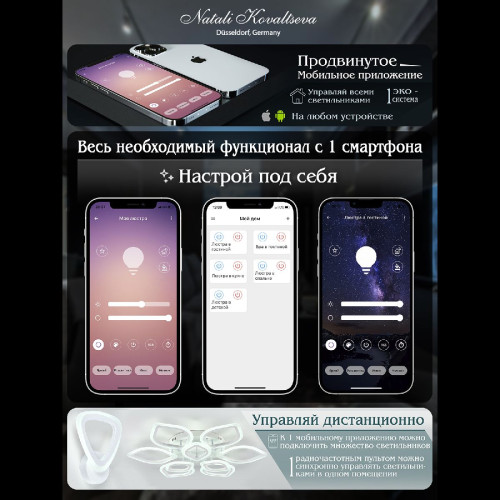 Потолочная светодиодная люстра Natali Kovaltseva LED LIGHT LED LAMPS 81383