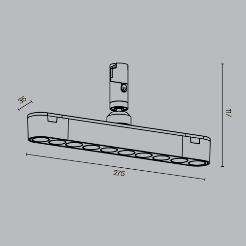 Трековый магнитный светильник Maytoni Points Rot TR203-1-10W3K-S-B