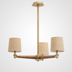 Люстра на штанге ImperiumLoft Stavra Jorgenson Beige/Dark Wood 203576-26