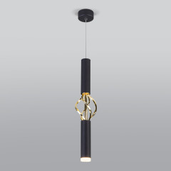 Подвесной светодиодный светильник Eurosvet Lance 50191/1 LED черный/золото