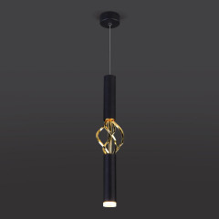 Подвесной светодиодный светильник Eurosvet Lance 50191/1 LED черный/золото